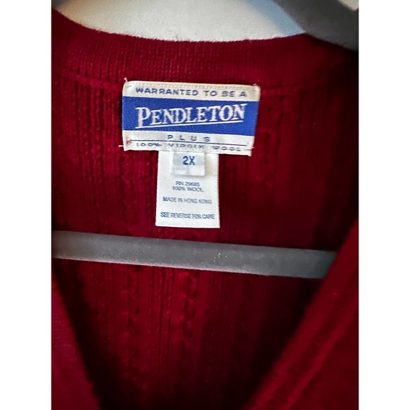 Pendleton Vintage Red Wool Vest Size XL - Picture 5 of 5